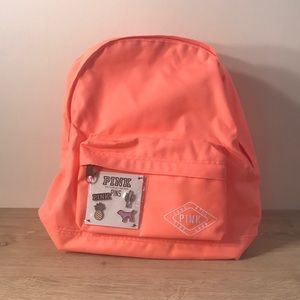 Vs pink mini backpack with pins nwt